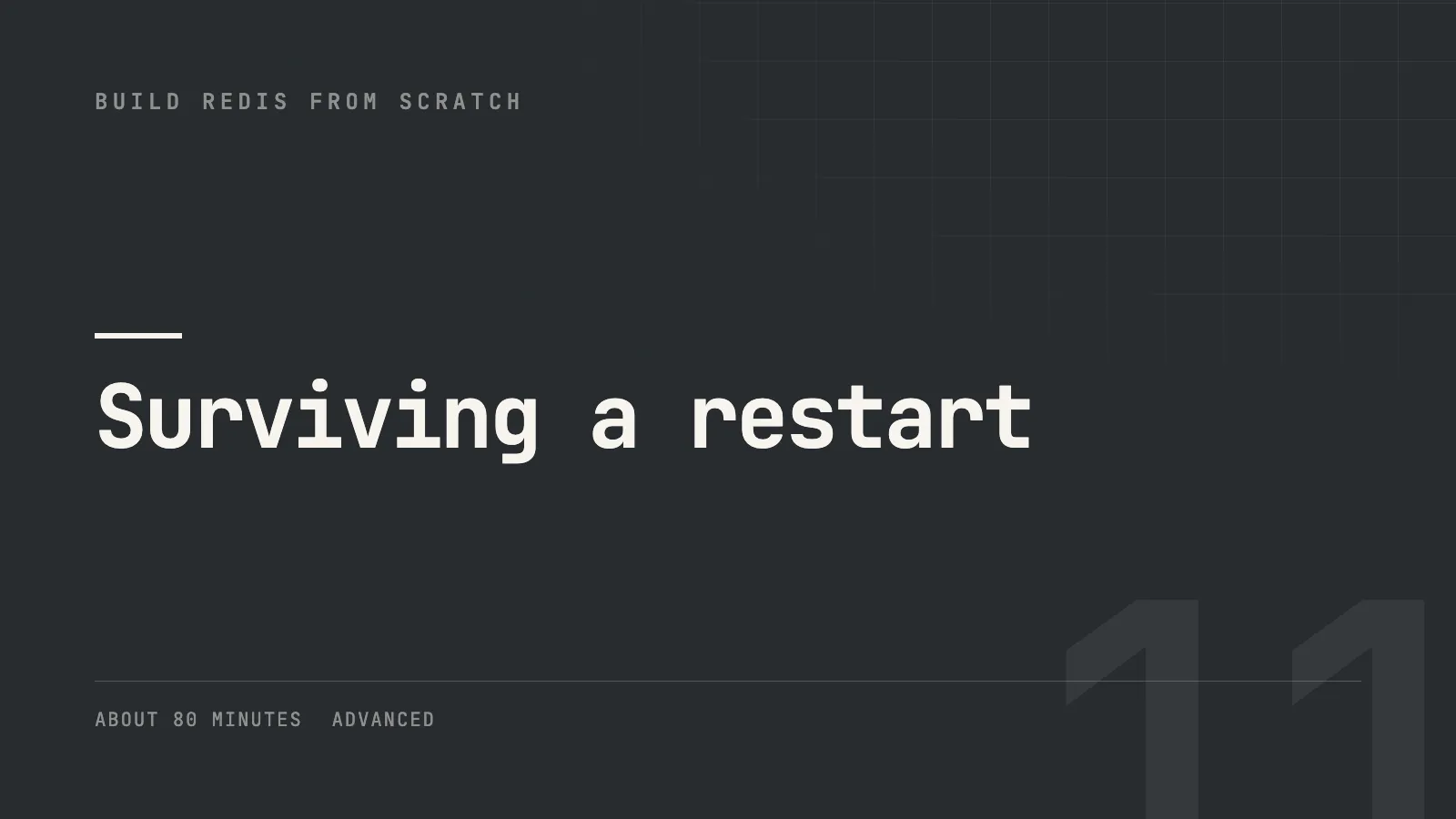 Surviving a restart