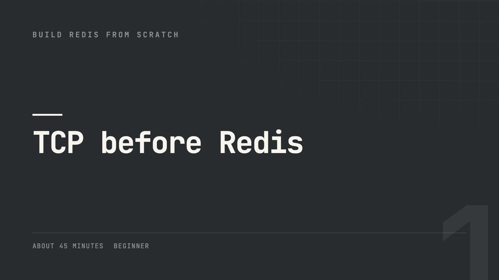 TCP before Redis