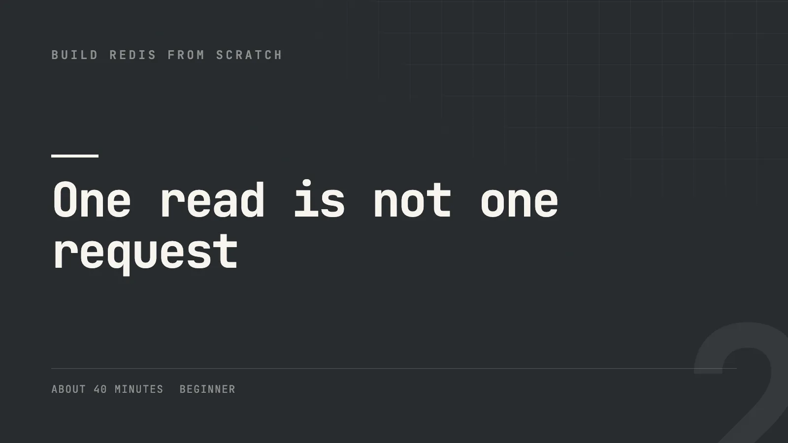 One read is not one request